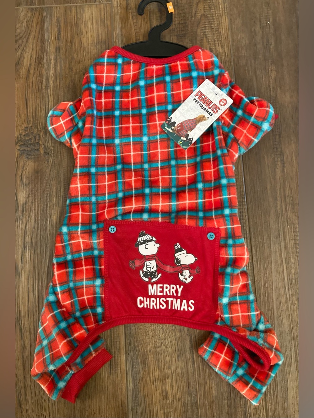 NWT Peanuts Snoopy “Merry Christmas” Dog Outfit/Pajamas